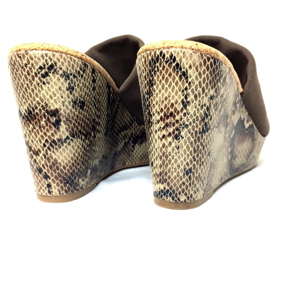 Lucky brand platform wedges sandals 8 tan brown - Picture 4 of 8